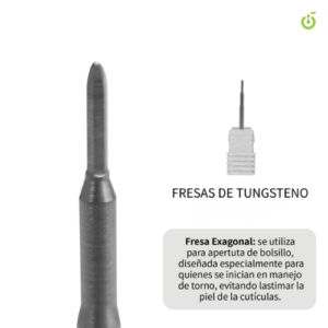 Fresa Tungsteno hexagonal sin abrasivo Cherimoya