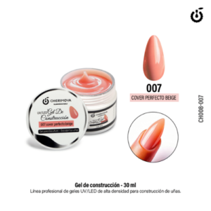 Gel de Construcción 30ml #007 Cover Perfecto Beige Uv/Led Cherimoya