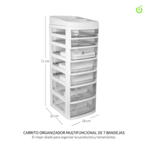 Organizador Auxiliar 7 Estantes con Ruedas Cherimoya