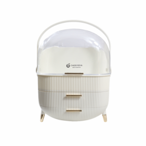 Organizador Portátil Grande Ideal Cosméticos y Maquillaje, con Asa de Transporte y 3 Compartimientos Cherimoya