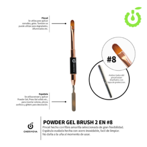 Pincel para Powder Gel Brush #8 Cherimoya