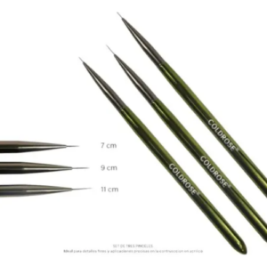 Set de 3 Pinceles Liners Coldrose/Cherimoya