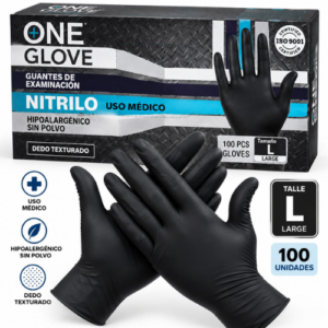 Guantes Nitrilo Negro L Caja x100