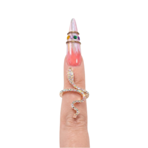 Anillo para Foto Serpiente Cobre con Strass