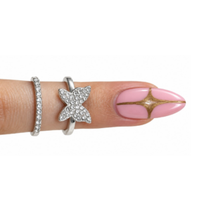 Anillo para Foto Mariposa Plata