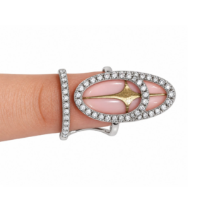 Anillo para Foto Ovalo c/ Strass Plata