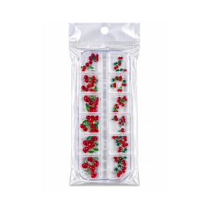 Dijes p/uñas Cerezas 3D Crystal