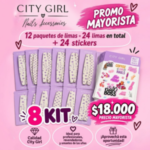 PROMO 12 pack de Limas City Girl + 24 Stikers